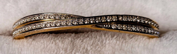 Rhinestone Crystal Vintage  Bracelets 50s 60s. The 70s Gold on Left is this list signed Swarovski All on Wink..!
