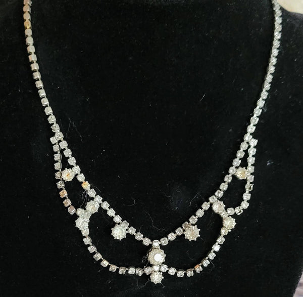 Dazzling Diamante Collection..! Sparkling Scalloped Rhinestones 1950s Vintage Special