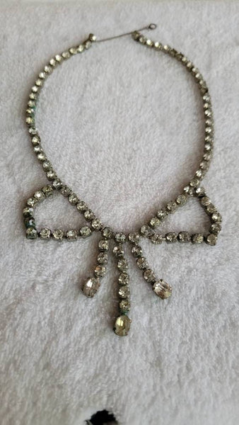 Dazzling Diamante 1950s Necklace