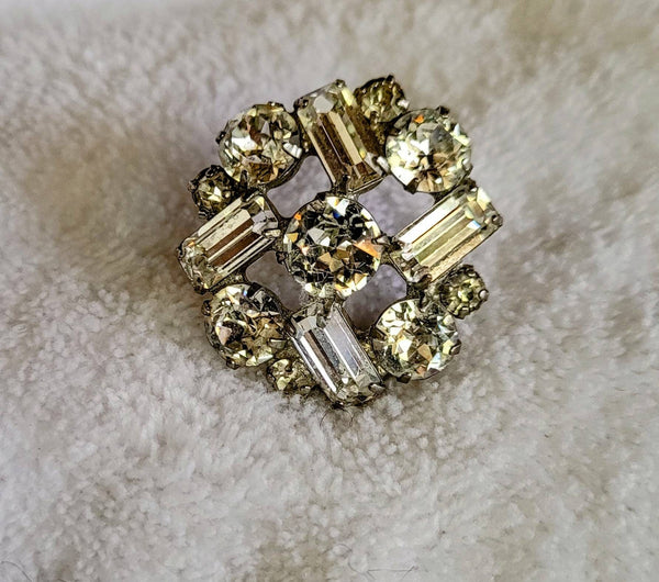 Rhinestone Brooch Fabulous Forties Flash..! ART Deco Influences on this Breathtaking Brooch