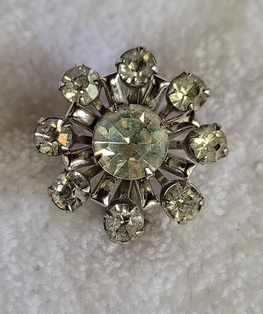 Rhinestone Baby Brooch Brilliant Sparkles 3/4 inch..!