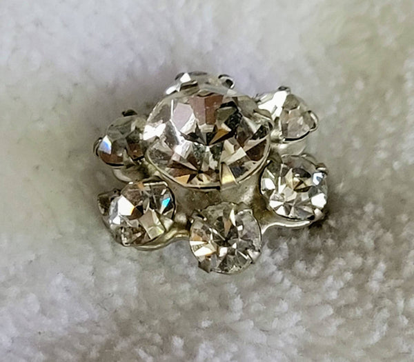 Rhinestone Baby Brooch  Petite Fab Forties Sparkling  3/4 in Shimmering Stunner..!
