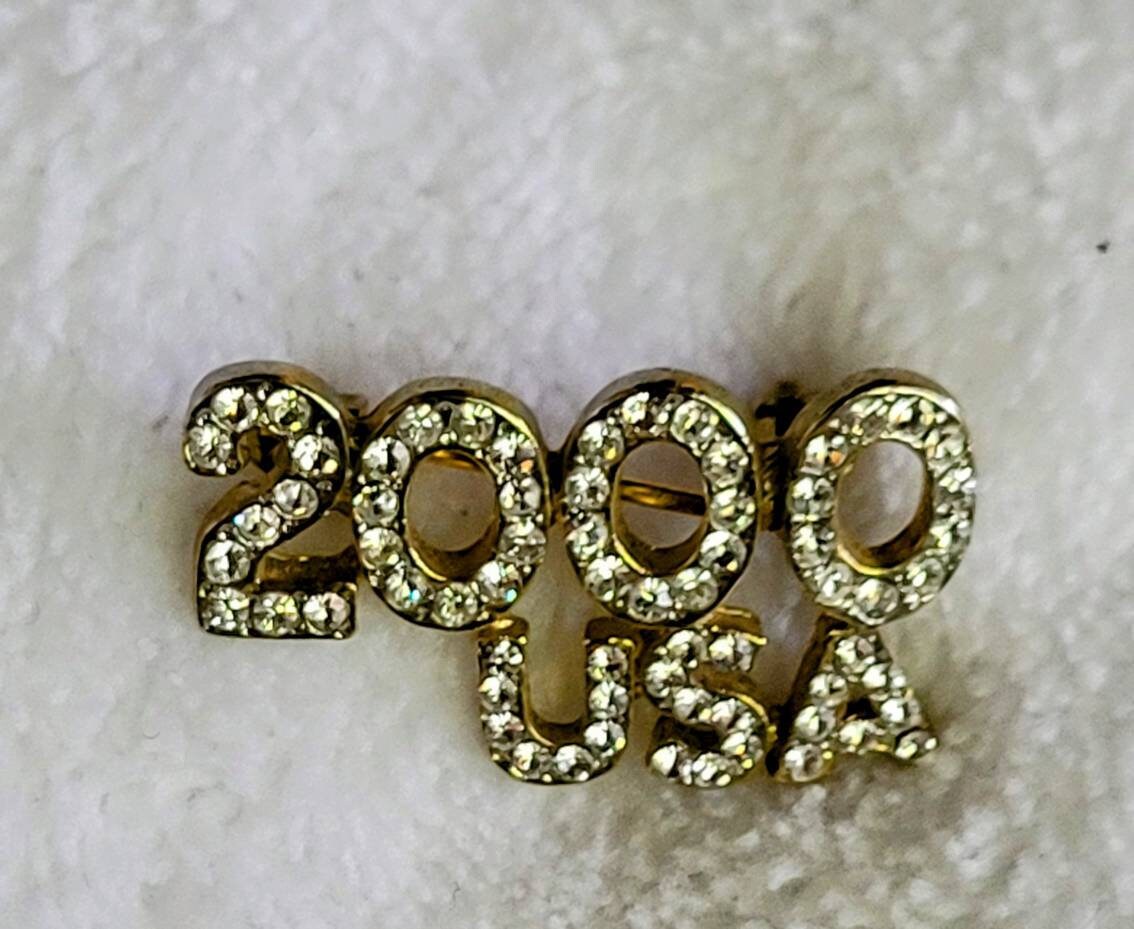 Rhinestone 2000 USA Vintage Pin... A Little  On The Rare Side.?