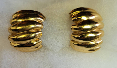 Golden Designer Napier Earrings Vintage Gold