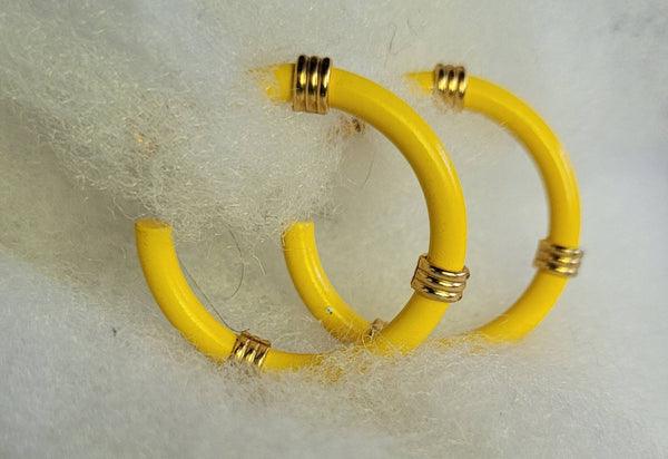Napier Sushine Yellow Gold Classic Hoops