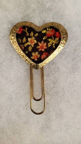 Vintage Valentines Heart Clip Sparkling Sampler Motif Bookmark or..?