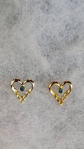 Vintage Valentines Heart Earrings