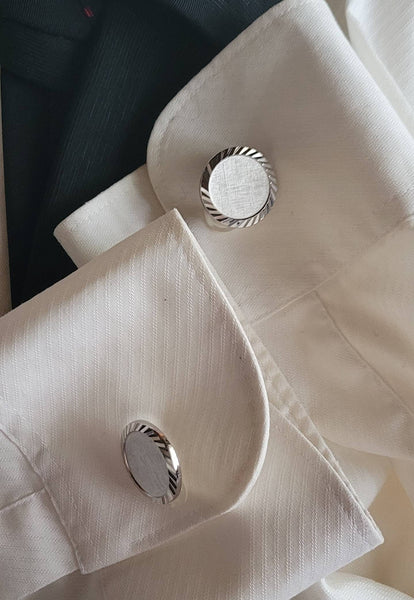 Swank Silver Cuff Links Mid Century Men's Collection Classic Suave Style. Vintage Designer Cufflinks Valentines For Him..?