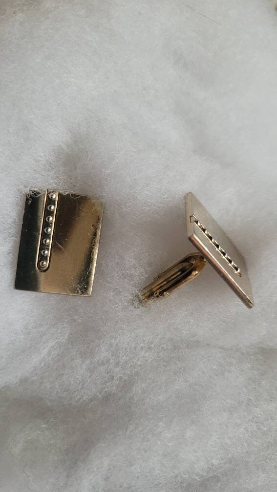 Swank Designer Cufflinks Mid Century Men's Collection Style Sophistication Subtle Statement of Classic Design. Vintage Rocks..!