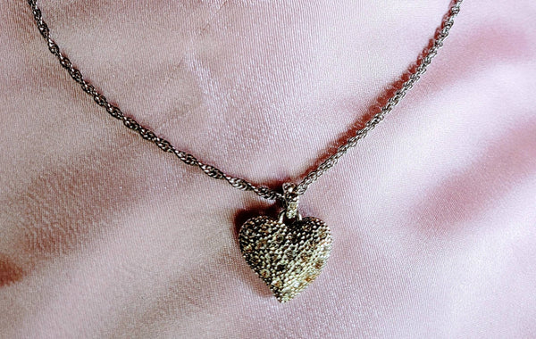 Chicos Rhinestone Heart Necklace... Can also be worn Backwards Scrolled Open Hearts Great Piece for A Sweetheart or A Soft Heart...