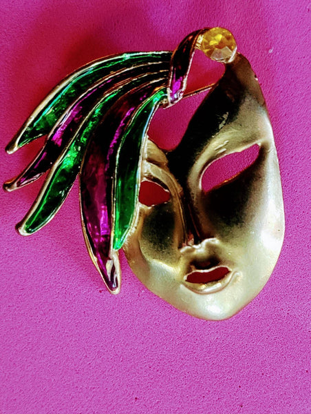 Faces Collection Pin Mardi Gras Mask