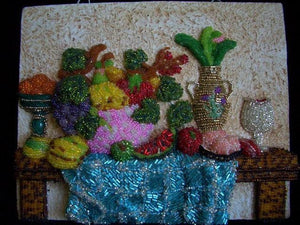 The Beaded Banquet by Billion Beads Mediterranean Buffet Relief Created with Seedbead Art Accents