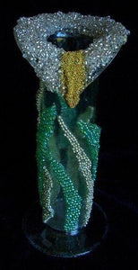 Sweet Lily" Vintage Vase Deco by Billion Beads Designs