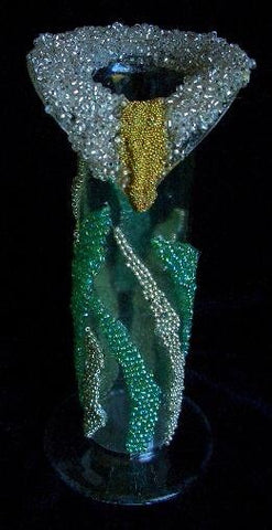 Sweet Lily" Vintage Vase Deco by Billion Beads Designs
