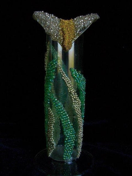 Sweet Lily" Vintage Vase Deco by Billion Beads Designs